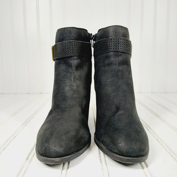 Crown Vintage Shoes Crown Vintage Perania Suede High Block Heel Zip